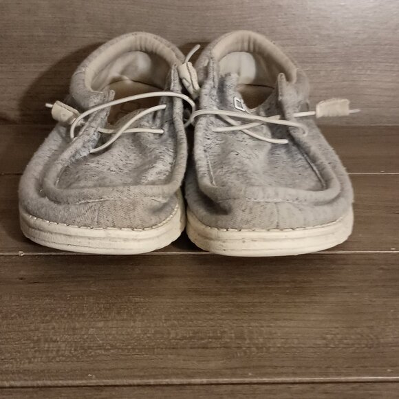 Hey Dude Wally Women Light Gray Slip On Loafers Size 9 - Picture 3 of 12